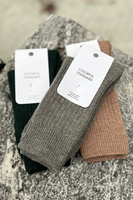 Colorful Standard Merino Wool Blend Strømper / Dusty olive