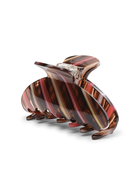 Sui Ava Ida Tawny Big Clip / Striped