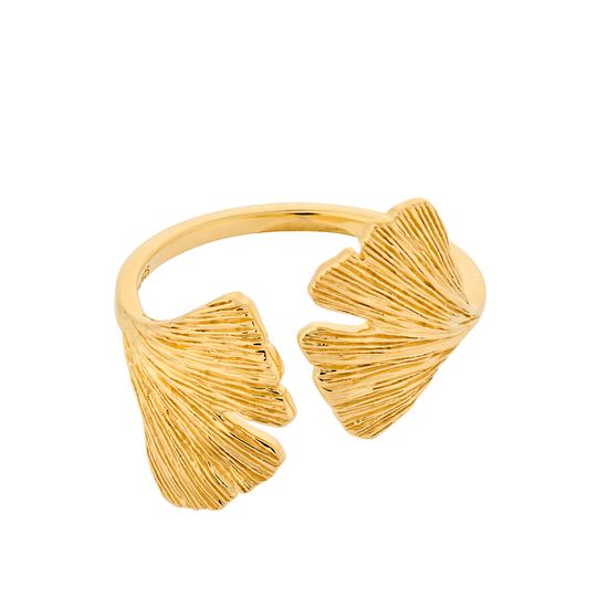 Pernille Corydon Biloba Ring / Forgyldt