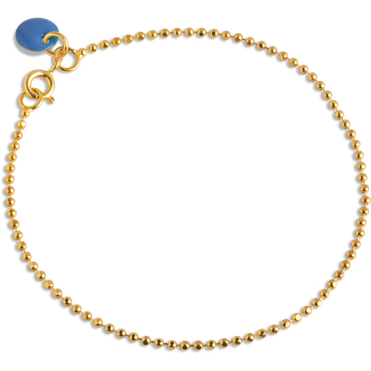Enamel Ball Chain Armbånd / Cornflower