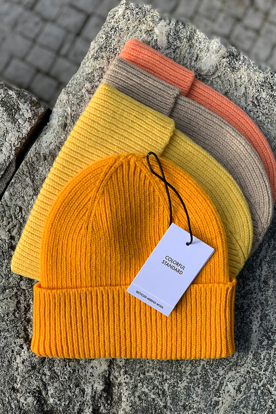 Colorful Standard Merino Wool Beanie / Burned yellow
