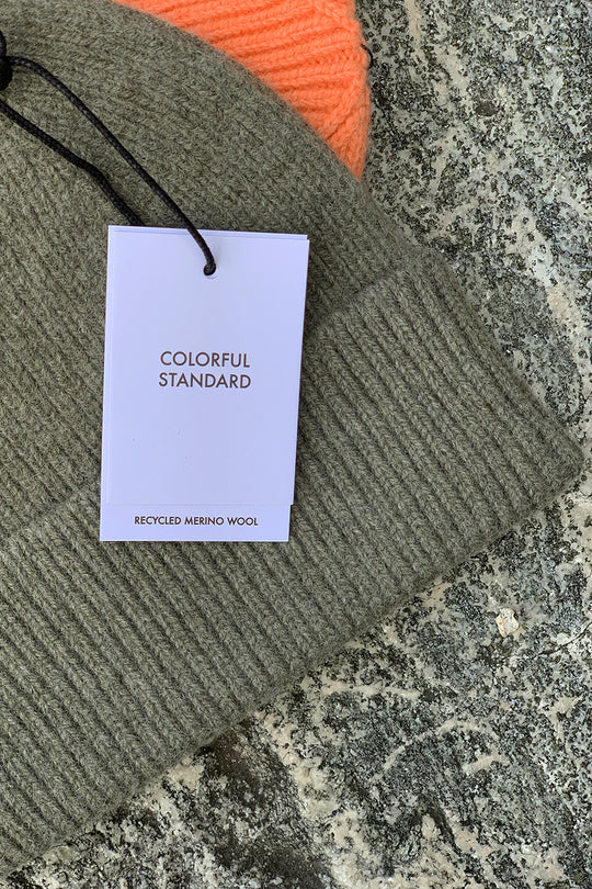 Colorful Standard Merino Wool Beanie / Dusty olive