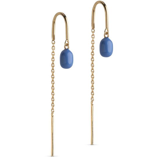 Enamel Eleanor Øreringe / Cornflower