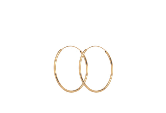 Pernille Corydon Plain Hoops / Forgyldt