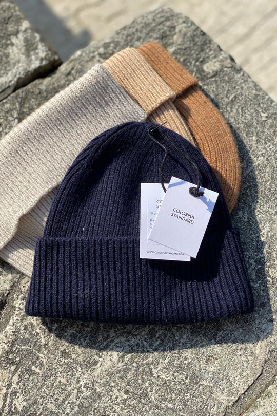 Colorful Standard Merino Wool Beanie / Navy blue