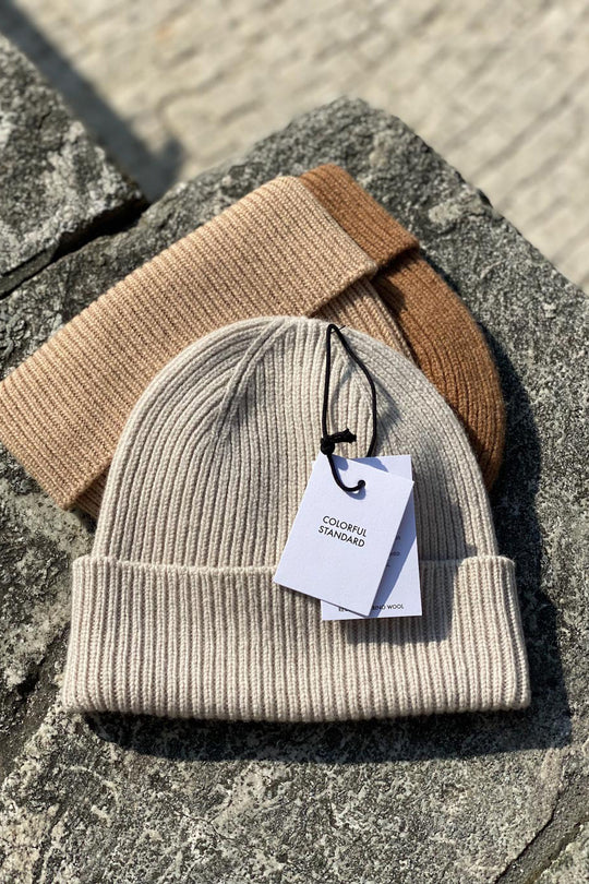 Colorful Standard Merino Wool Beanie / Ivory white