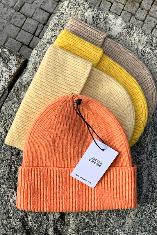 Colorful Standard Merino Wool Beanie / Sandstone orange